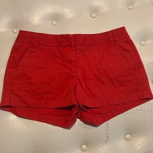 J. Crew Chino Shorts 3" Red Sz 8